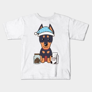 Funny guard dog is having a midnight snack Kids T-Shirt